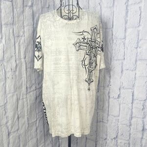 RAW STATE‎ Black and White Short Sleeve Tee for Effortless Style. Large